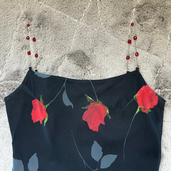 Scott McClintock Floral Vintage Slip on Maxi Dress with Beaded Straps Size 4 - Picture 5 of 8